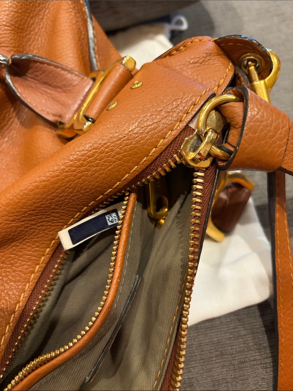 Chloe Marcie Small Brown Leather Satchel - Picture 11 of 12